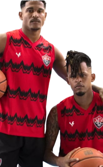 Regata Masculina Basquete Vitória Vermelha e Preta 2023/24