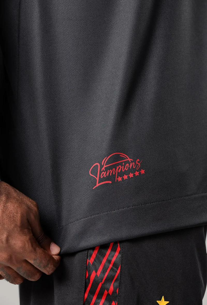 Camisa Copa Do Nordeste 2025 Vitória Masculino Vermelho e Preto Volt