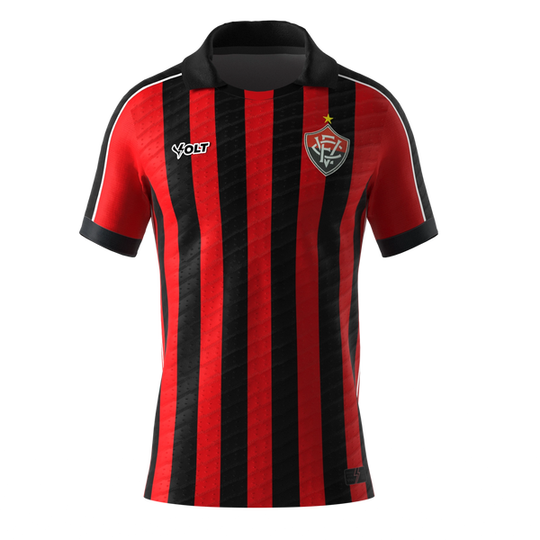 Camisa Jogo 1 2025 Vitória Masculina Volt Rubro Negra