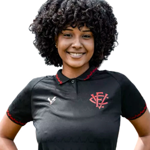 Camisa Vitória Feminina Preta 3 Volt 2023/24
