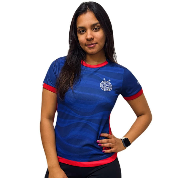 Camisa Jogo 3 Bahia Sem Patrocinio 2024 Azul Feminina