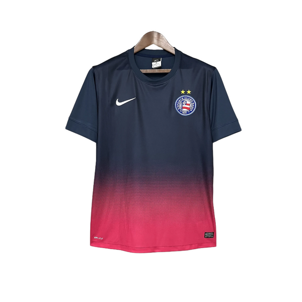 Camisa Bahia Retrô Rosa Azul 2013 Nike Masculina
