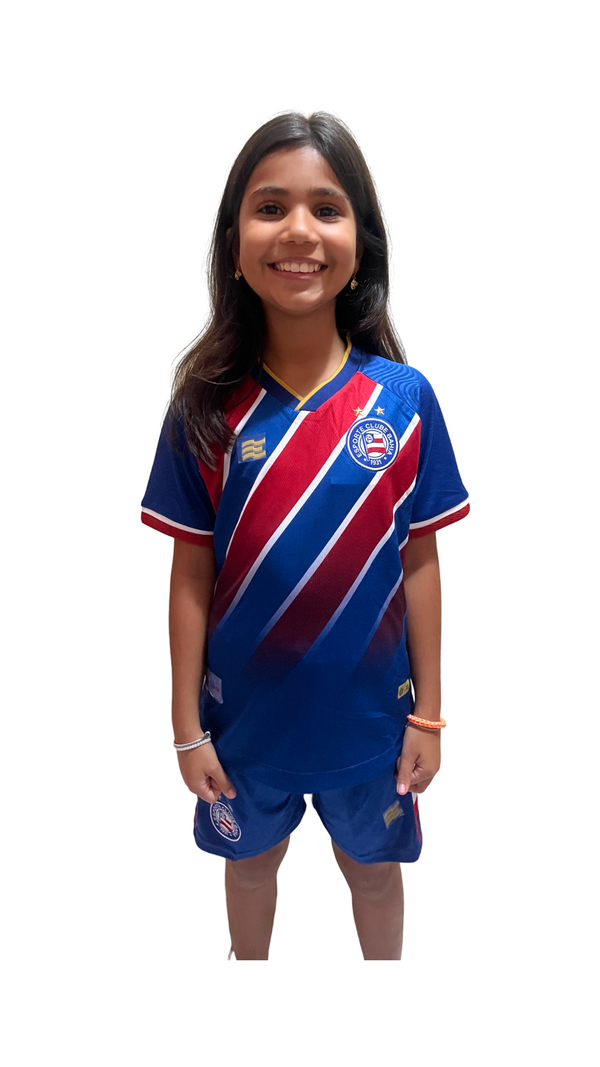Conjunto Infantil Jogo 2 Sem Patrocinio Bahia Tricolor