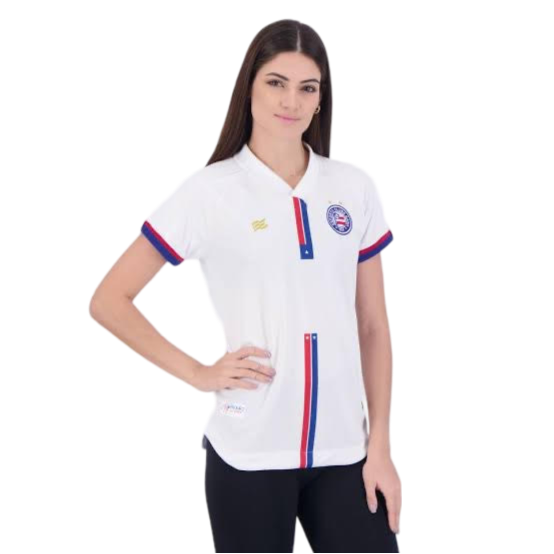 Camisa Bahia Jogo 1 Feminina Branca 2024 Sem Patrocínio