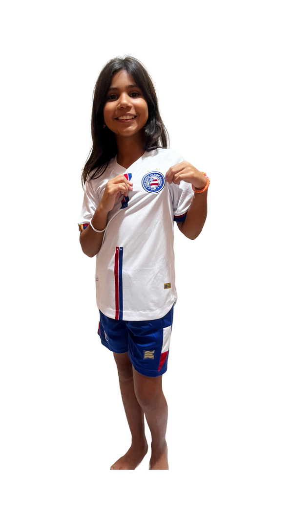 Conjunto Infantil Jogo 1 Sem Patrocinio Branco Bahia