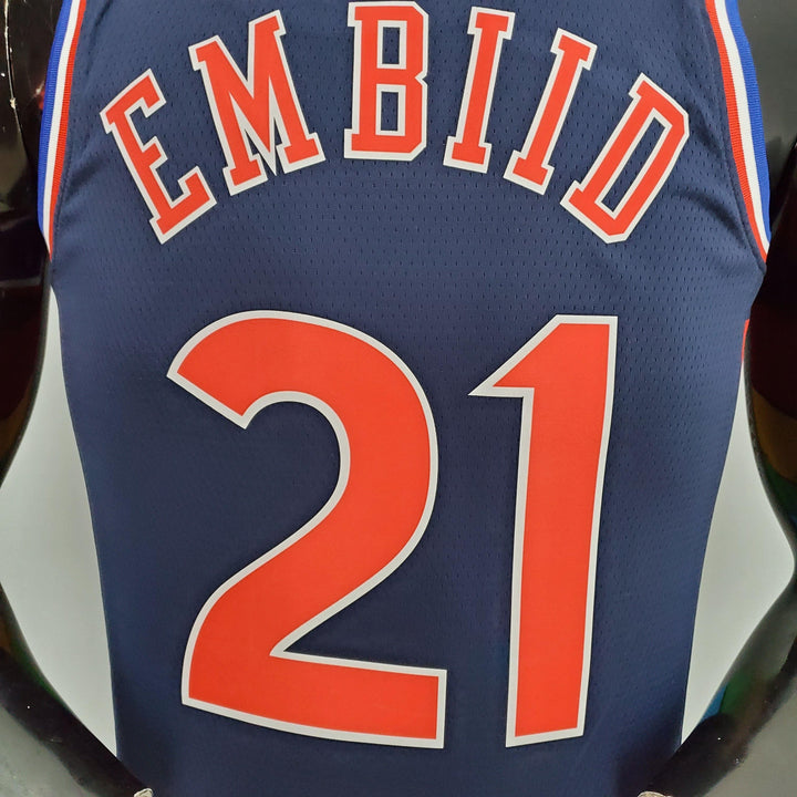 Regata NBA Philadelphia 76ers - Joel Embiid #21 Royal Blue - ResPeita Sports 