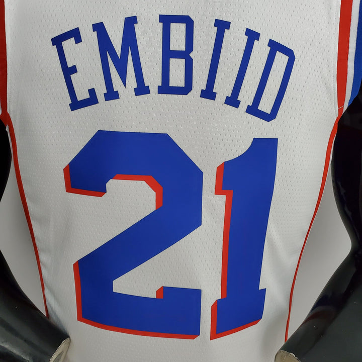 Regata NBA Philadelphia 76ers - Joel Embiid #21 White - ResPeita Sports 