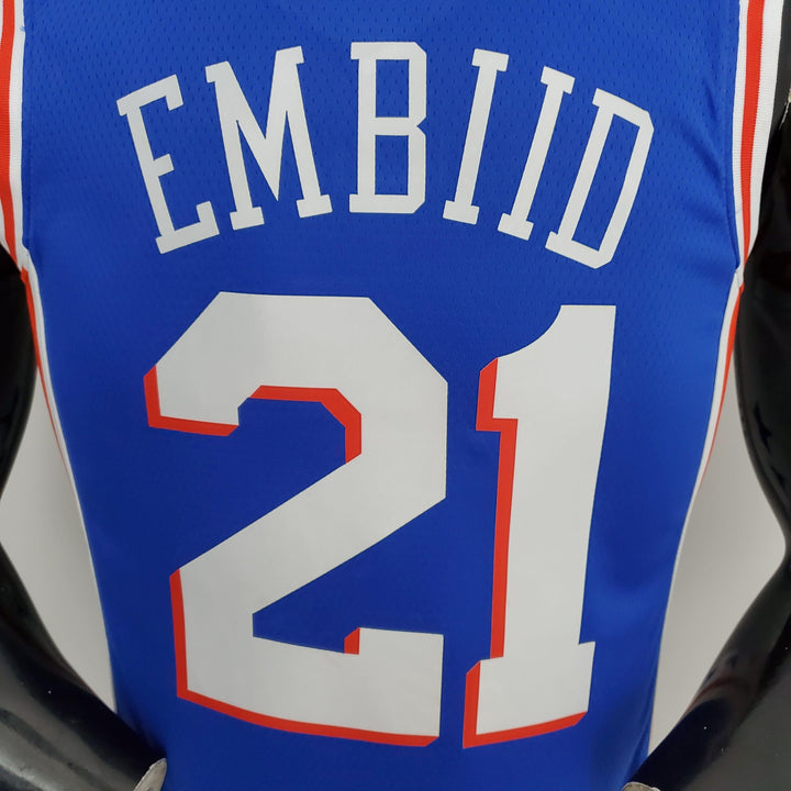 Regata NBA Philadelphia 76ers - Joel Embiid #21 Blue - ResPeita Sports 