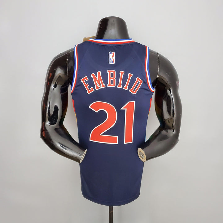 Regata NBA Philadelphia 76ers - Joel Embiid #21 Royal Blue - ResPeita Sports 