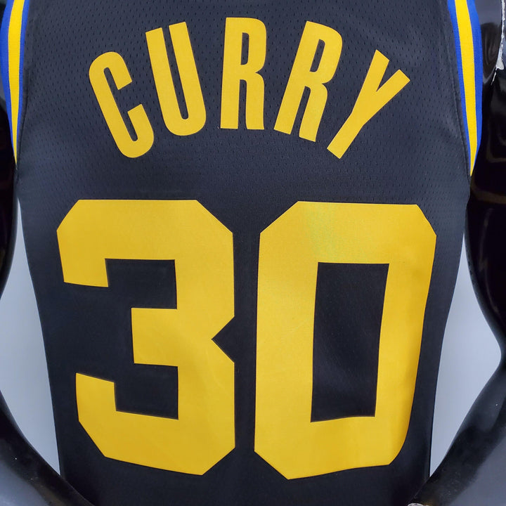 Regata NBA Golden State Warriors - Stephen Curry #30 75th Anniversary Black Edition - ResPeita Sports 