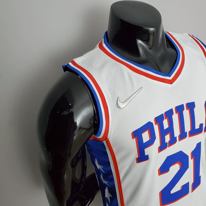 Regata NBA Philadelphia 76ers - Joel Embiid #21 White - ResPeita Sports 