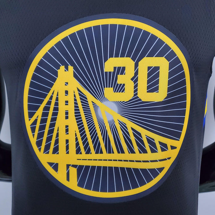Regata NBA Golden State Warriors - Stephen Curry #30 75th Anniversary Black Edition - ResPeita Sports 